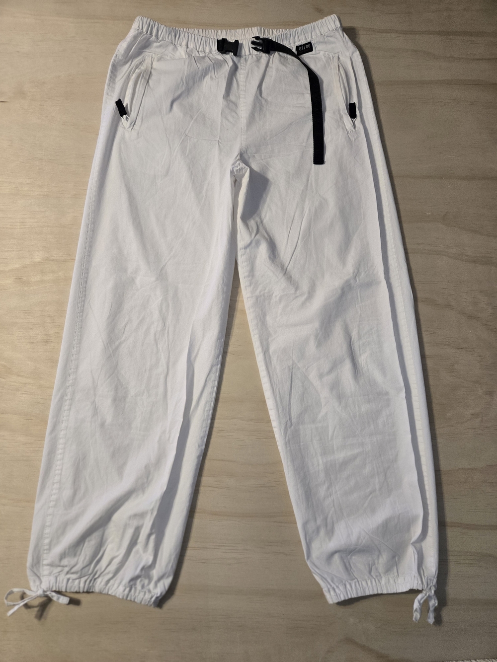 Polo Jeans Co Ralph Lauren White Utility Gorpcore Paratrooper Pants Size Large